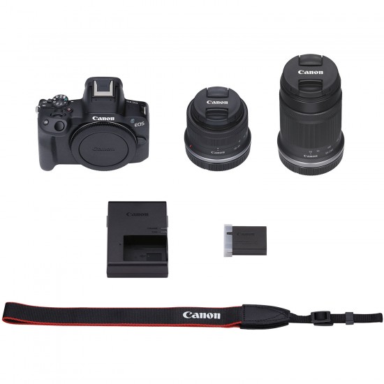 Canon EOS R50 Mirrorless Camera with 18-45mm and 55-210mm